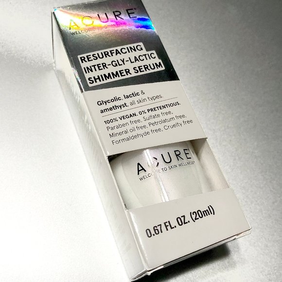 NIB ACURE Resurfacing InterGlyLactic Shimmer Serum - Picture 3 of 4